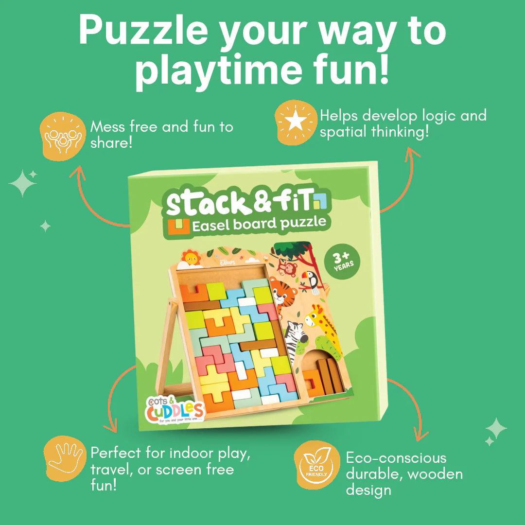Wooden Tetris Board for Kids