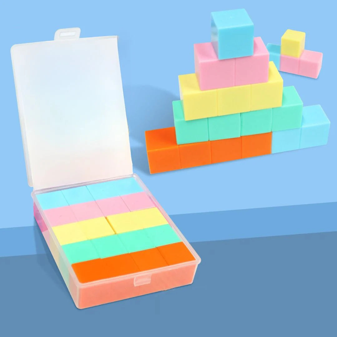 20pcs Pastel Magnetic 2cm Cubes for Kids Age 4+