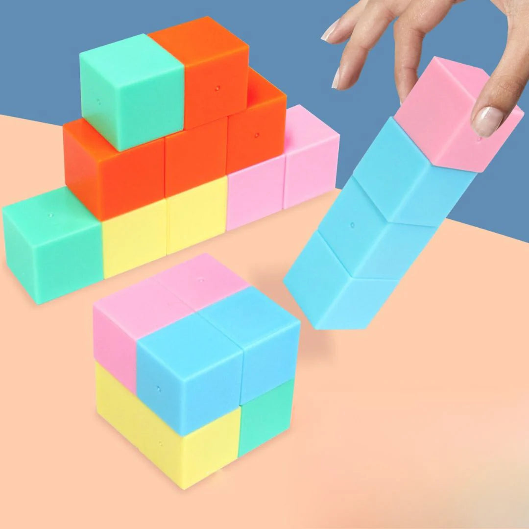 20pcs Pastel Magnetic 2cm Cubes for Kids Age 4+