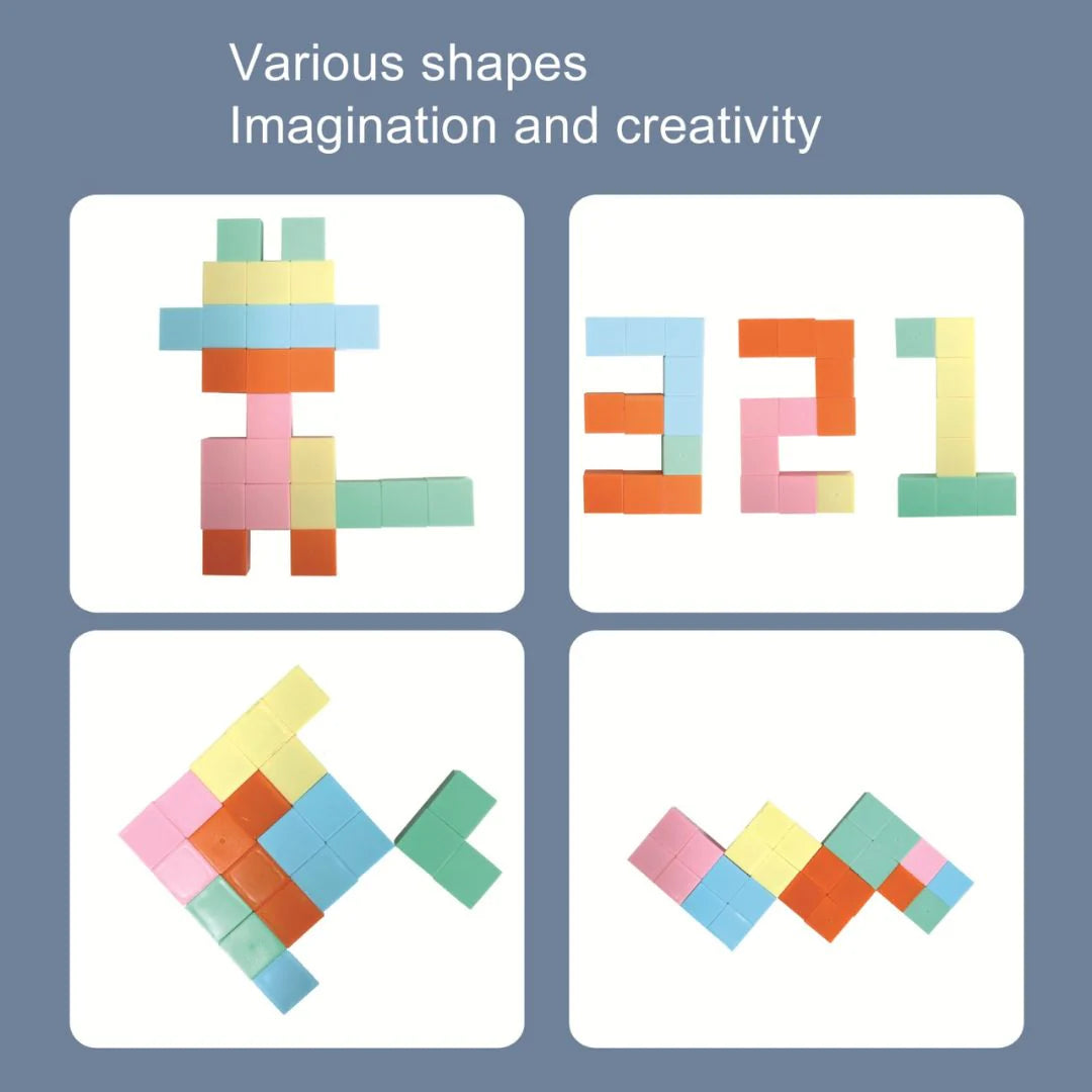 20pcs Pastel Magnetic 2cm Cubes for Kids Age 4+