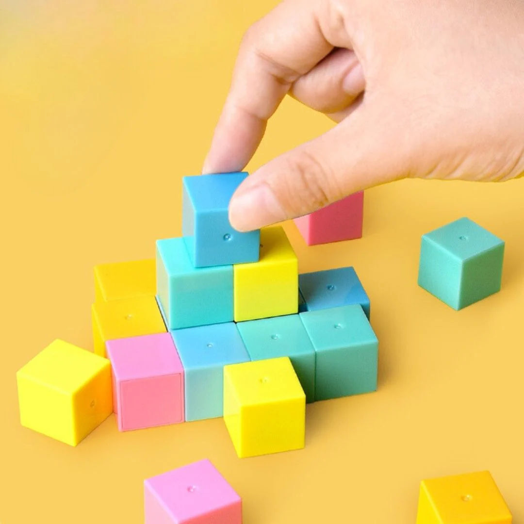 20pcs Pastel Magnetic 2cm Cubes for Kids Age 4+