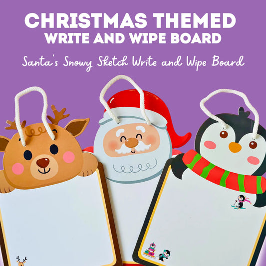 Christmas Design Write and Wipe Board for Kids