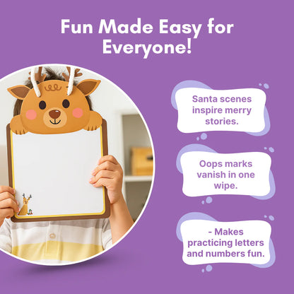 Christmas Design Write and Wipe Board for Kids