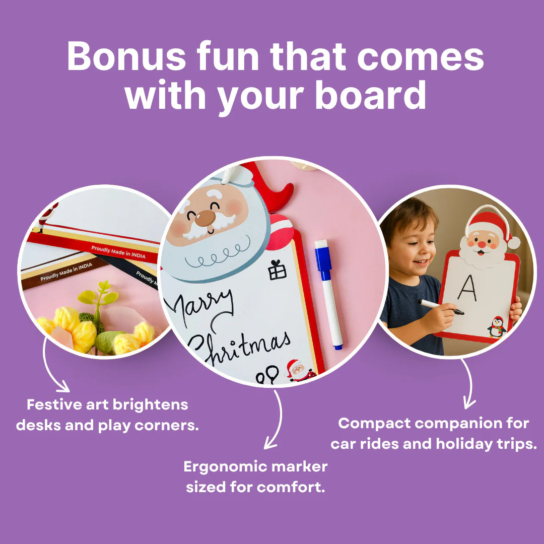 Christmas Design Write and Wipe Board for Kids