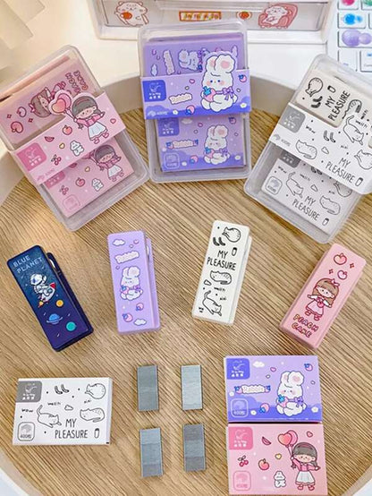 Whimsical Delight: Cartoon Graphic Stapler & Staple Set