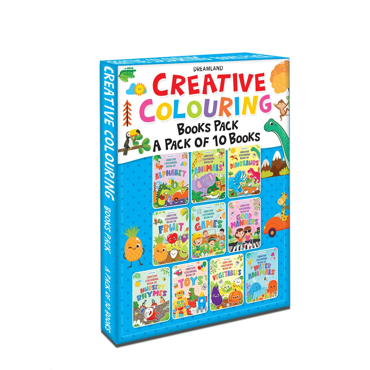 Creative Copy Colouring 10 Books Pack for Kids Age 1 -6 Years | 160 Pages Drawing and Painting Books