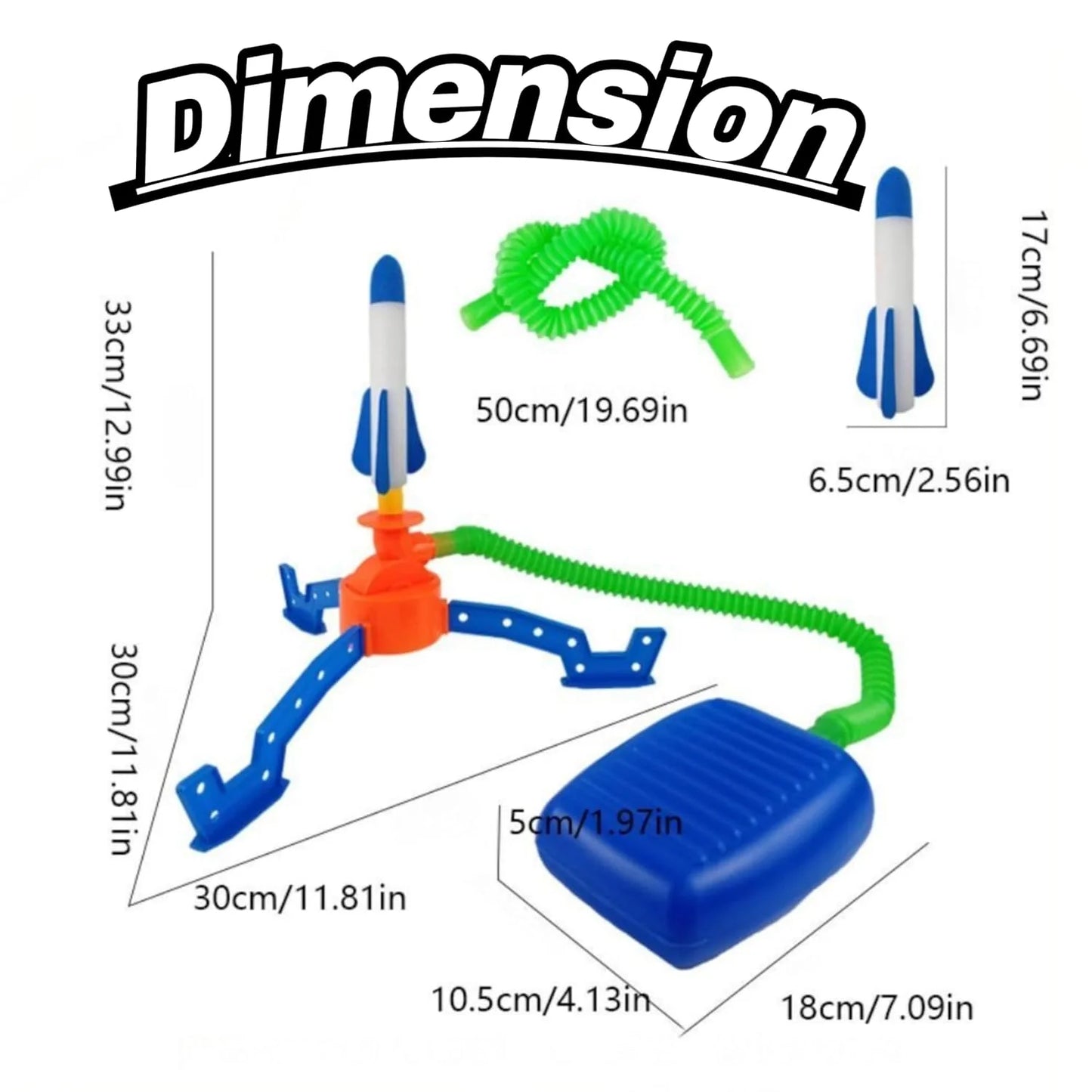Rocket Launcher Set with Foam Rockets for Kids