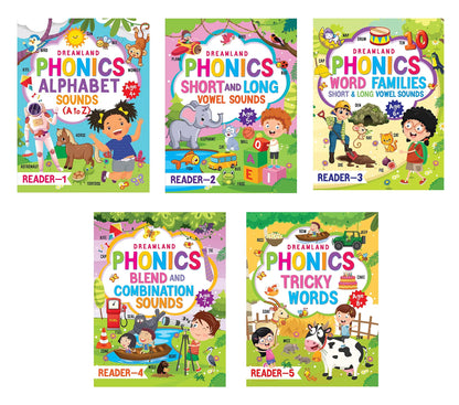Phonics Reader 5 Books Pack for Children Age 3 -10 Years