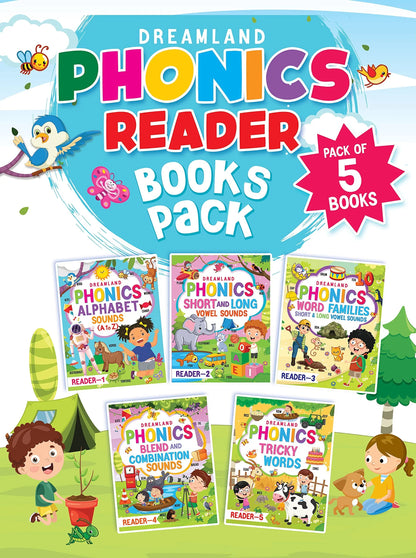 Phonics Reader 5 Books Pack for Children Age 3 -10 Years