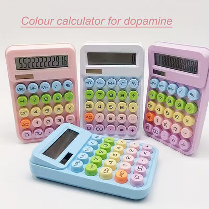Pastel Color 12-Digit Mechanical Calculator