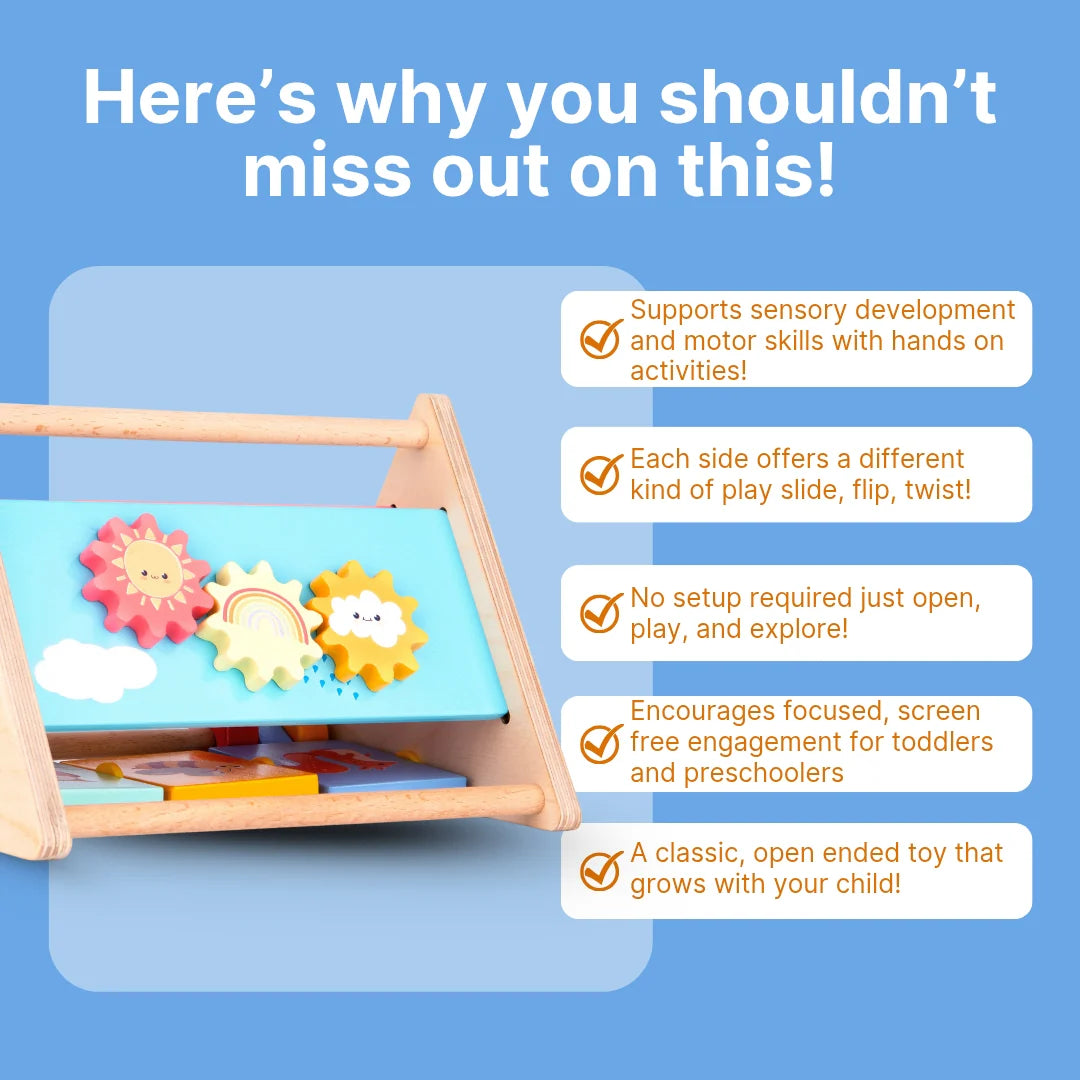 Wooden Little Learner Activity Triangle for Kids Age1+