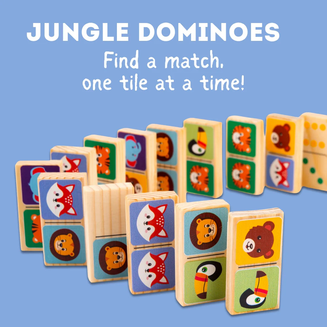 Wooden Animal Faces Dominoes for kids