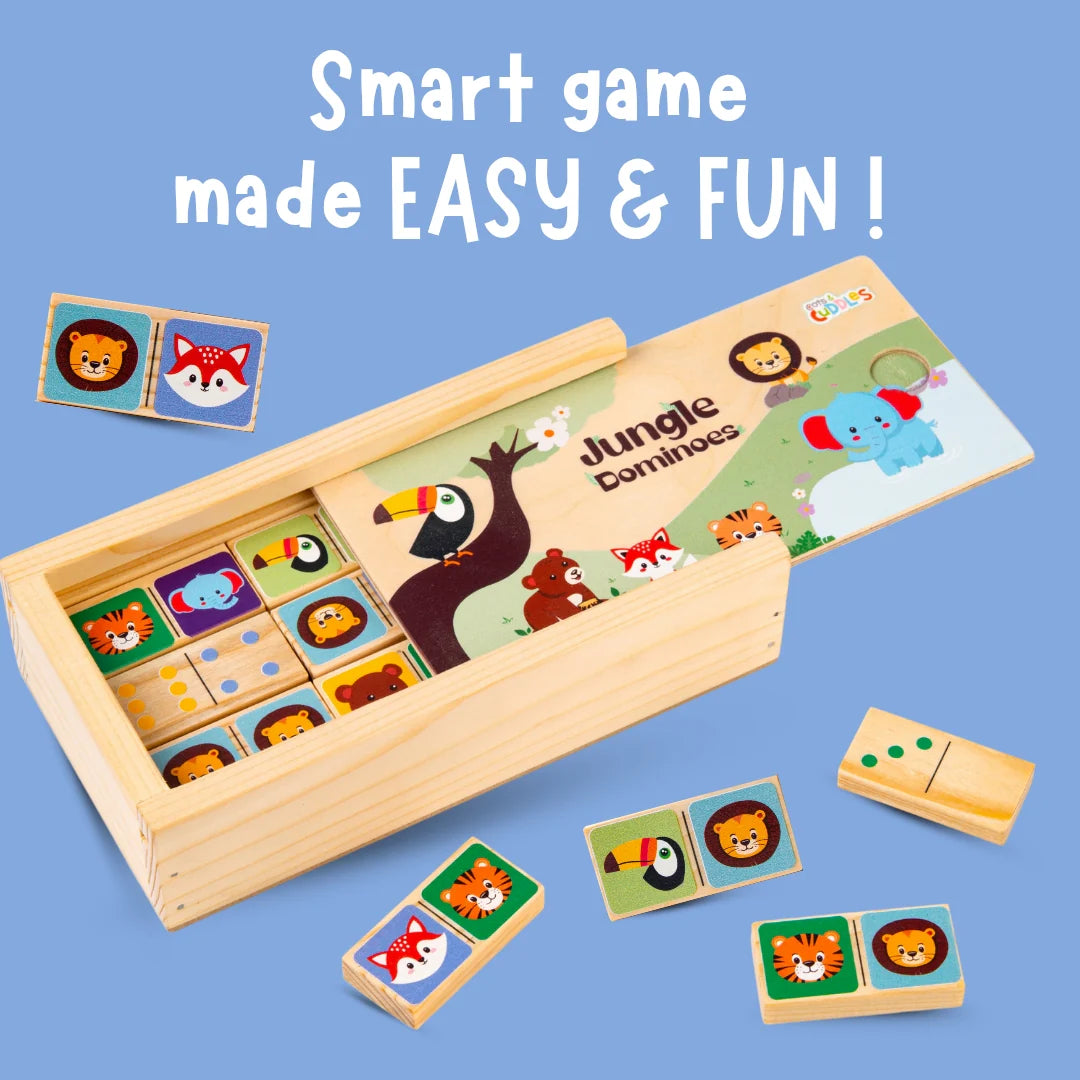 Wooden Animal Faces Dominoes for kids