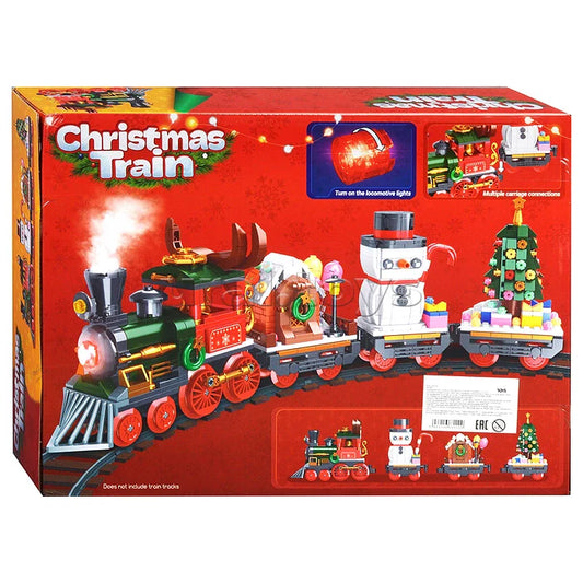 Christmas Train Blocks Set with Lights (868pcs)