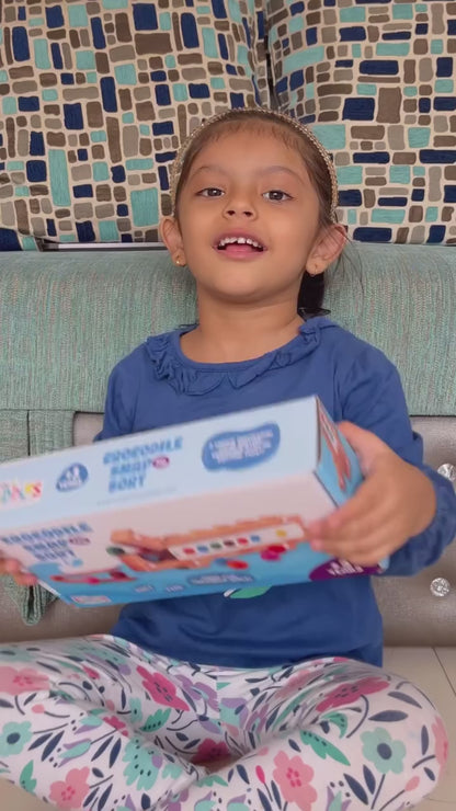 Wooden Crocodile Snap N Sort Toy