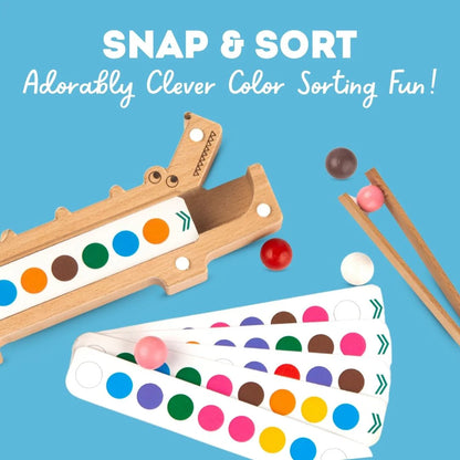 Wooden Crocodile Snap N Sort Toy