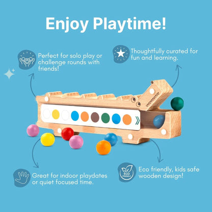 Wooden Crocodile Snap N Sort Toy