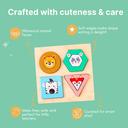 Wooden Animal Design Stack and Sort (Little Roars)