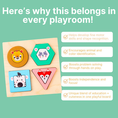 Wooden Animal Design Stack and Sort (Little Roars)