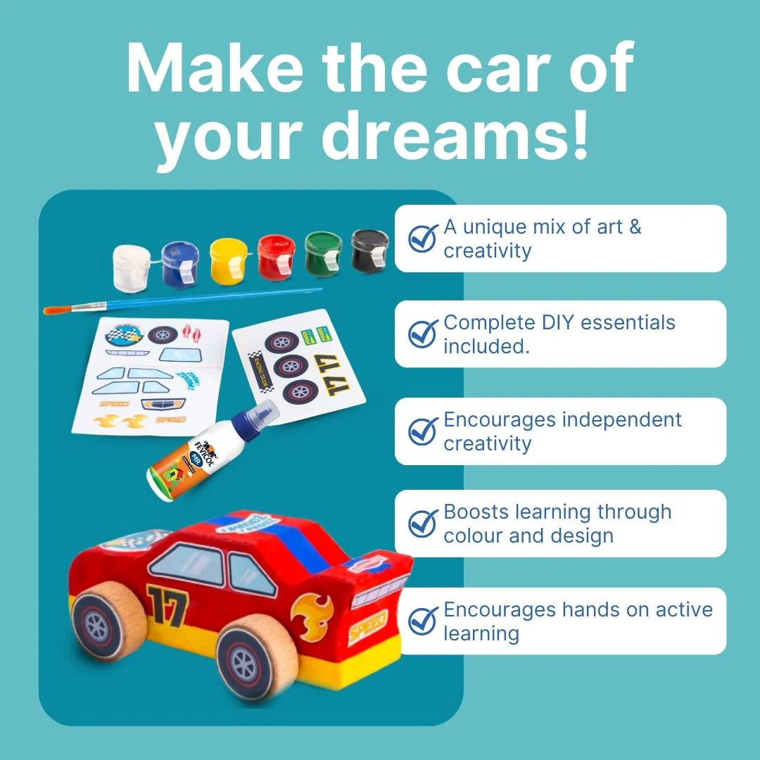 Wooden Diy Car for Kids Age 3+