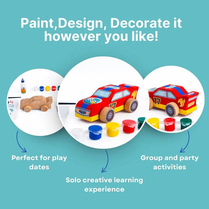 Wooden Diy Car for Kids Age 3+