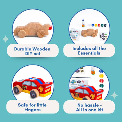 Wooden Diy Car for Kids Age 3+